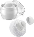Sibba Storage Body Powder Container, 3.15 Inch Makeup Puff with Container, Fluffy Body After-Bath Powder Case, Baby Care Talcum Makeup Puff Box with Hand Holder