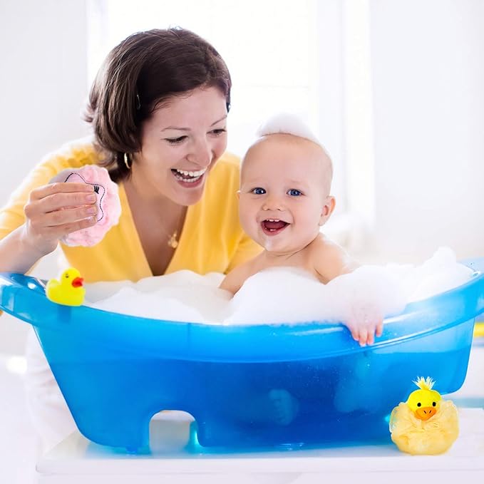Boao 8 Pcs Animal Kids Loofah Bath Sponge, Cartoon Body Scrubber