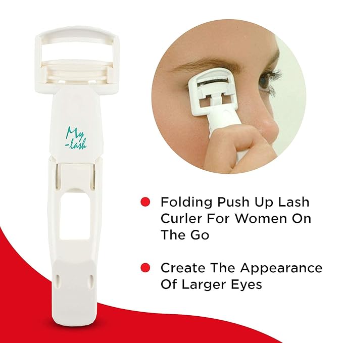 Seki Edge Folding Eyelash Curler (SS-602) - Lash Curler with Silicone Replacement Pads - Full Size Eye Lash Curler Folds for Portable Travel - Eyelash Curler for Women - Made in Japan (183)
