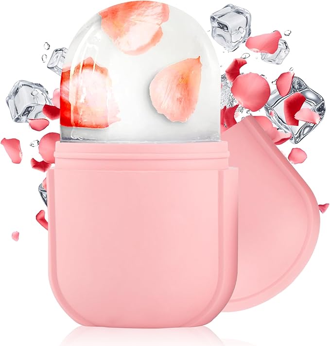 Milano Home Ice Face Roller Massager for Face, Eyes, and Neck - Reusable Silicone Ice Cube Mold for Natural Skin Care, De-Puff Eye Bags, Reduce Migraine Pain | Facial Beauty Ice Roller
