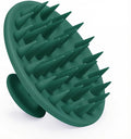 Meartchy Silicone Scalp Massager Shampoo Brush, Scalp Brush for Hair Growth & Dandruff Removal, Hair Scrubber Scalp Stimulator Exfoliator Brush with Soft Bristles for Wet Dry Scalp Care (Dark Green)