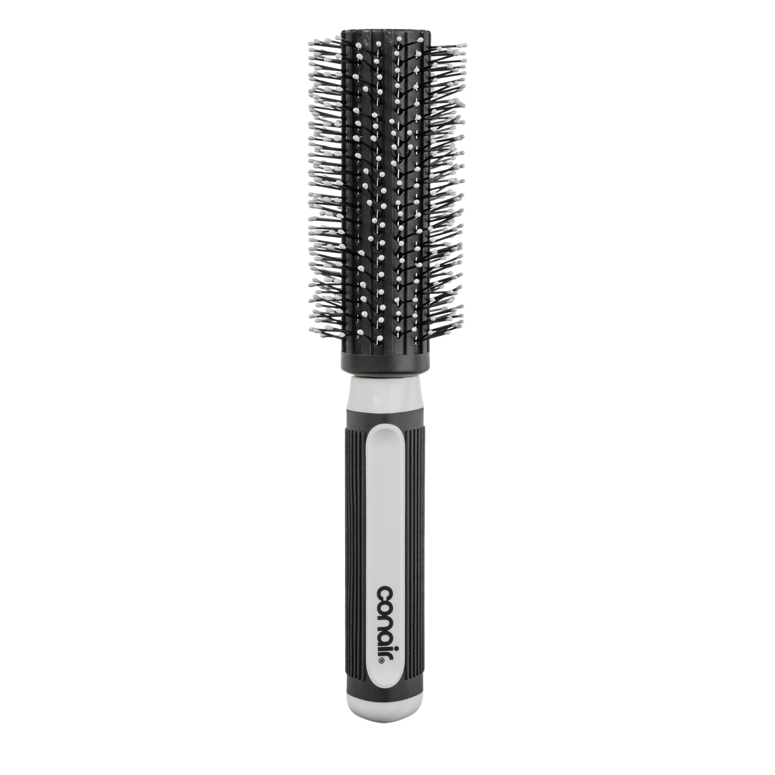 Conair Grip & Style Round Brush, Nylon Bristle Hair Brush for Blowout Styling, Ideal for Coarse, Curly, Wavy Hair, Color May Vary
