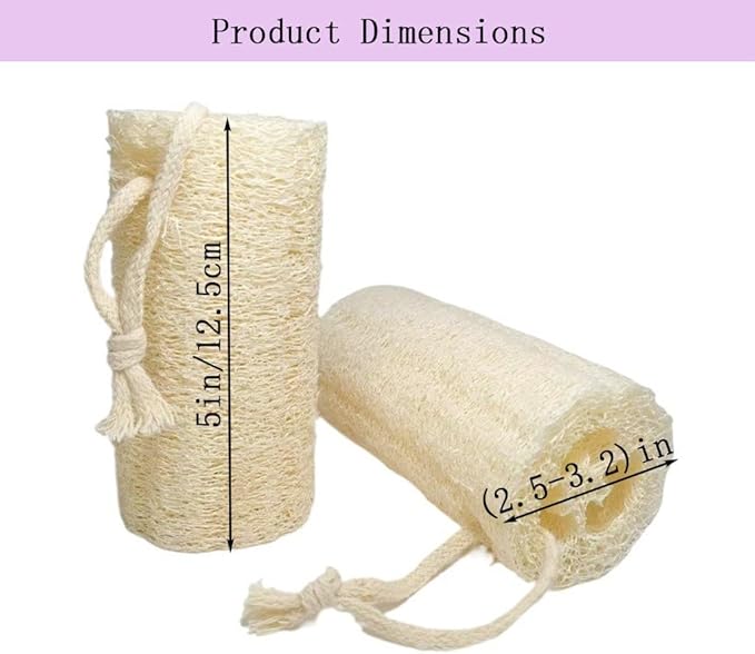 haikuluo Natural Loofah Sponge,3 Pack