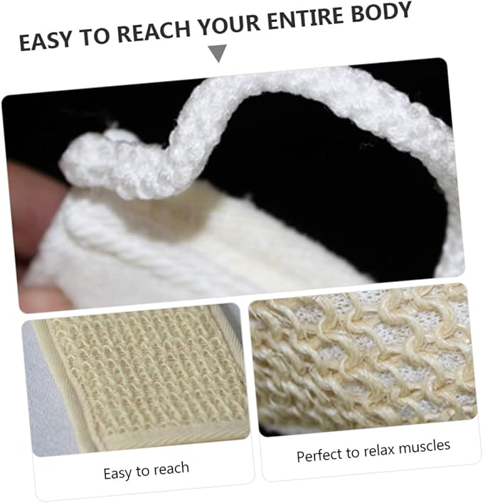 DEARMAMY 3pcs Exfoliating Bath Scrubber Strap for Skin Cleaning and Back Massage for Deep Cleansing and Exfoliation Shower Gentle Skin Types
