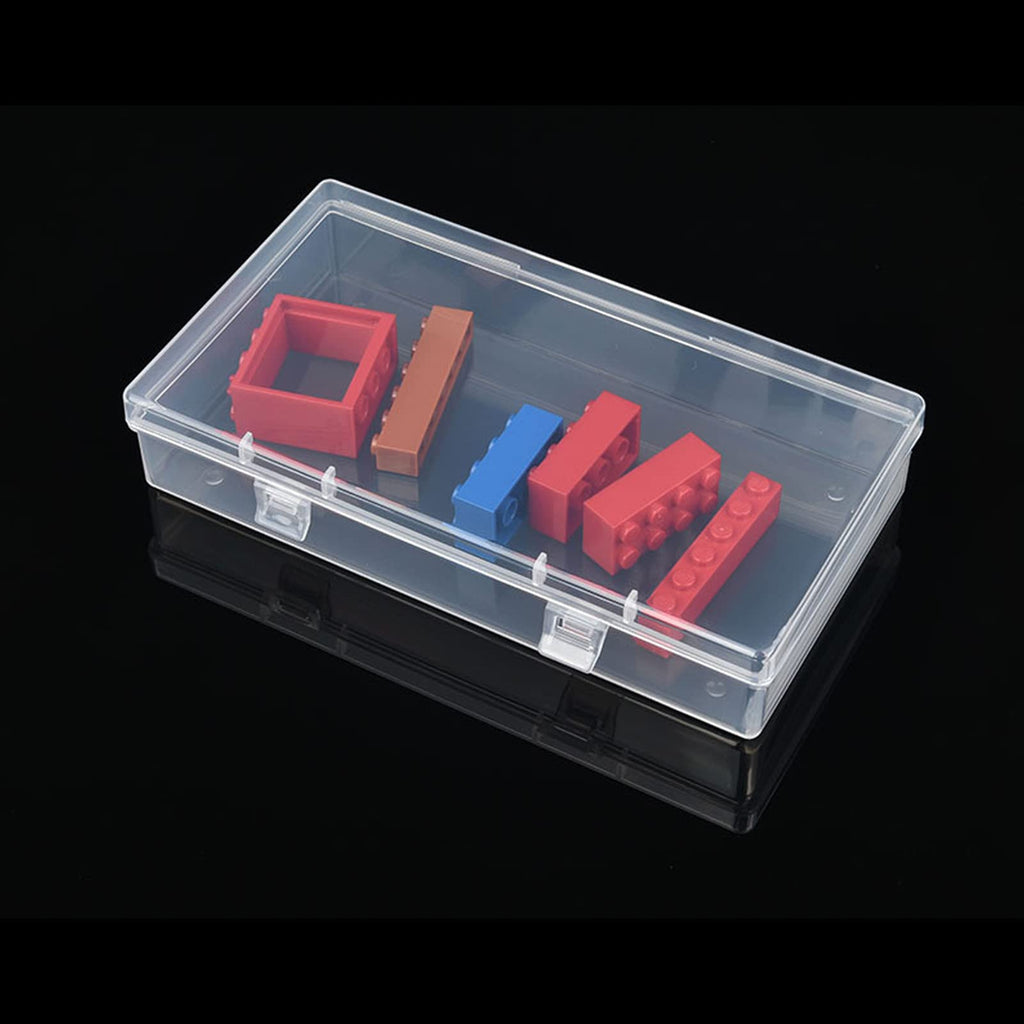 4 Pack Rectangular Clear Plastic Storage Containers 6.1x3.3x1.18 inch
