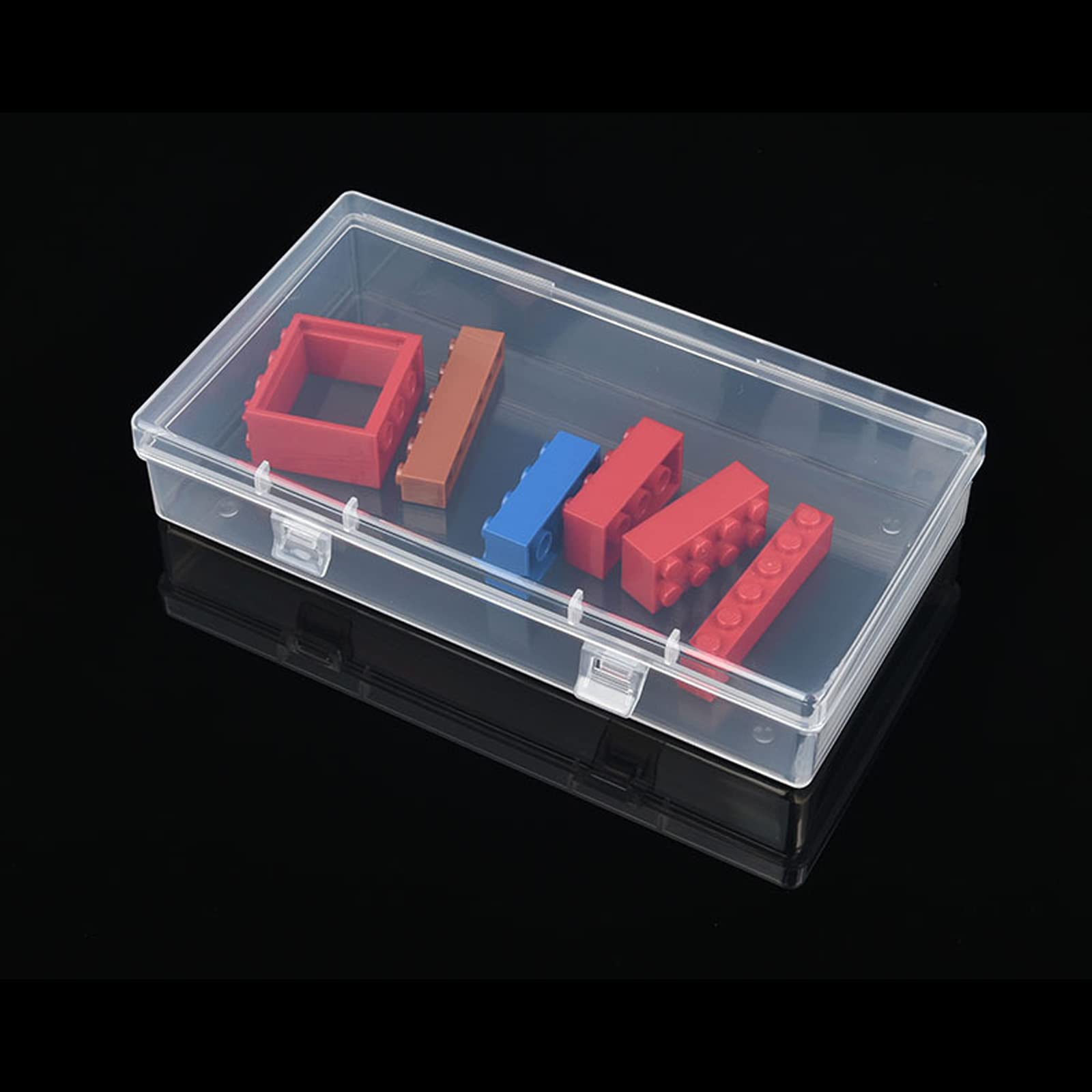 4 Pack Rectangular Clear Plastic Storage Containers 6.1x3.3x1.18 inch