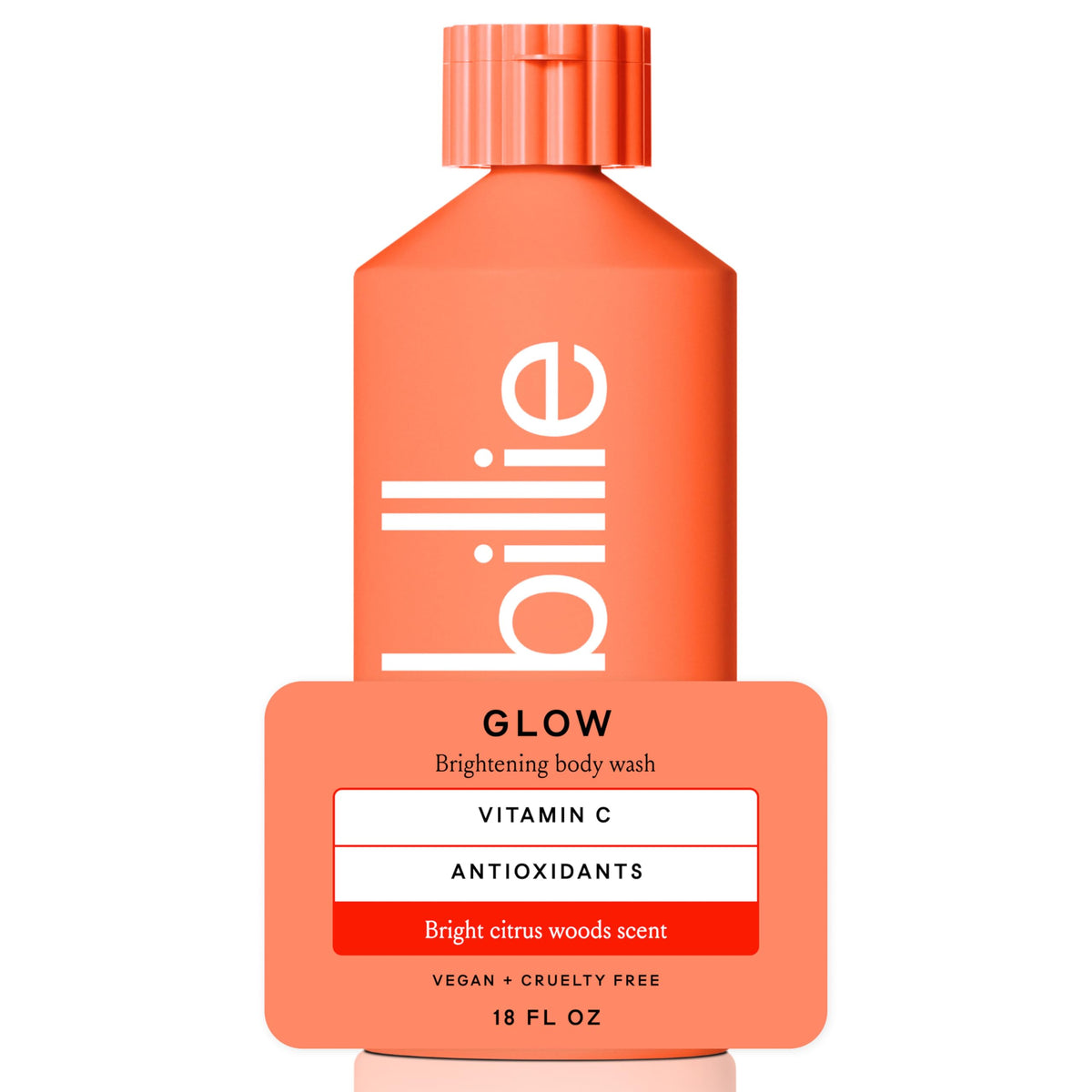 Billie Glow Womens Body Wash, Brightening, Santal Blossom, 18 Fl Oz