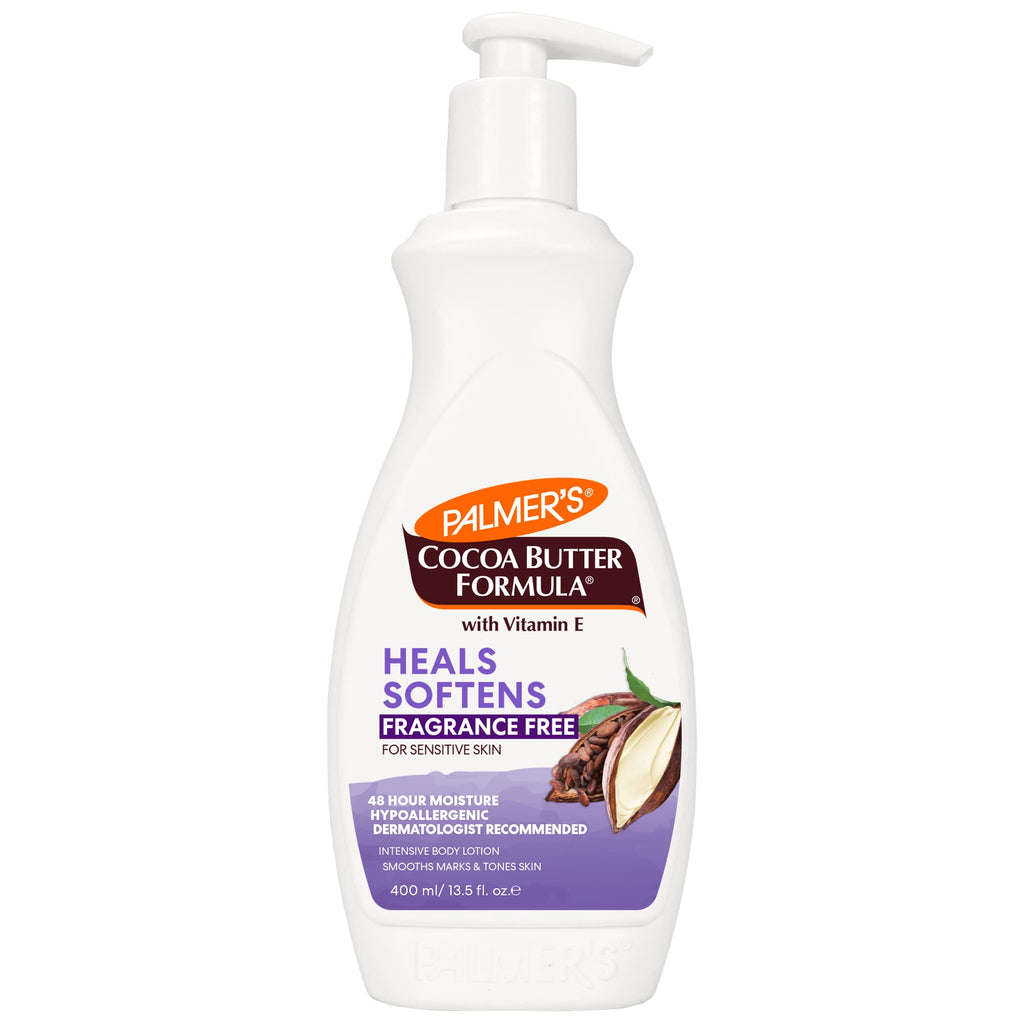 Palmer's Cocoa Butter Formula Daily Skin Therapy Fragrance Free Lotion for Dry Skin, Unscented Body Lotion, Pump Bottle, 13.5 Fl Oz