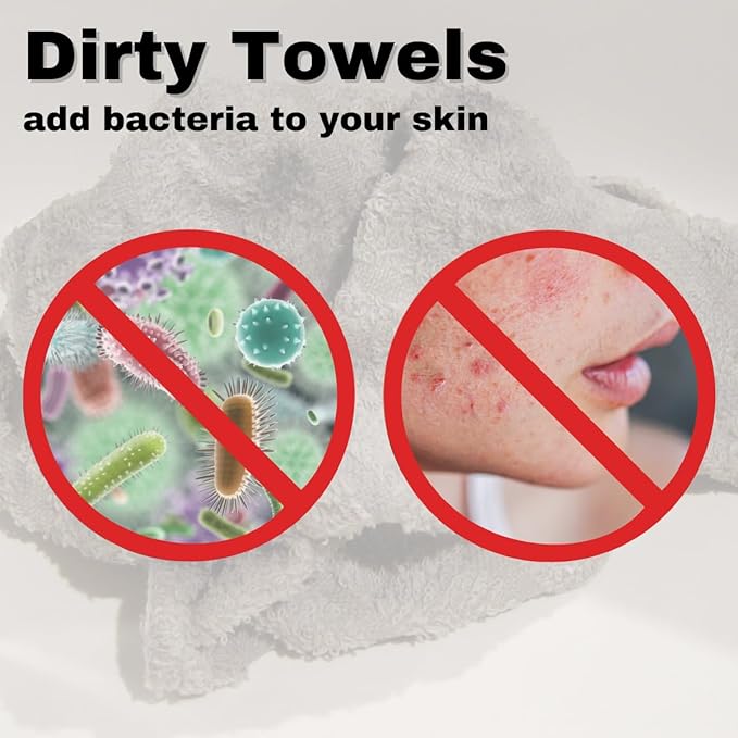 Large Disposable Face Towels, Facial Wipes, Super Soft and Thick Shaving Face Towels XL, Daily Makeup Remover Tissues, Dry Clean Cloths for Sensitive Skin, 10"×12"