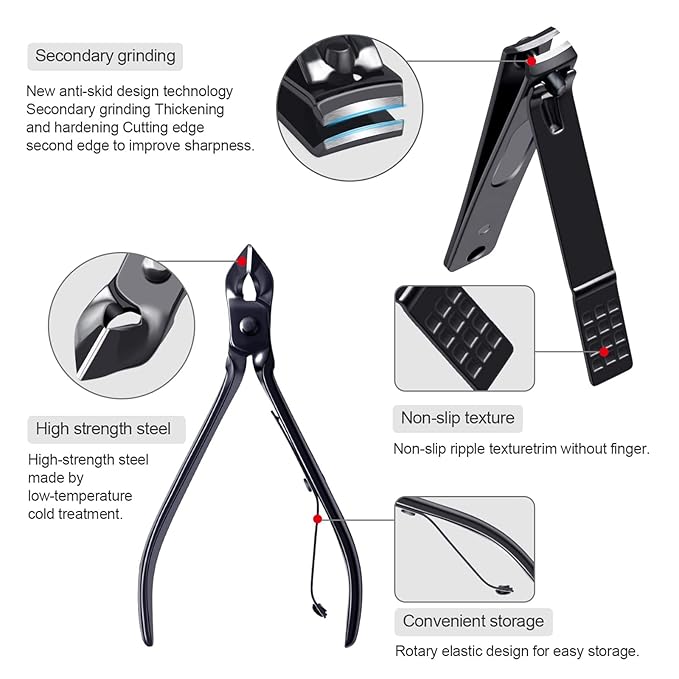 Manicure Set Pedicure Kit Womens Nail Clippers Set 32 in 1 Professional Grooming Care Tools Nail Kit Including Facial, Fingernails and Toenails Care with Travel Case Women (Wine-colored 32 in 1)