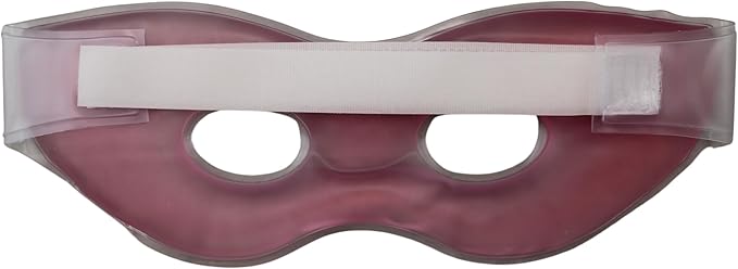 Adjustable Strap Soothing Therapeutic Gel Eye Mask for Hot or Cold Relief - Ideal for Migraine, Stress, and Puffy Eyes Spa Relieve Stress and Tension Dark Circles, Headaches, Migraines (Pink)