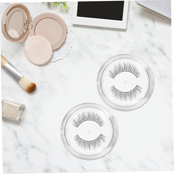 minkissy 5pcs Transparent Eyelash Storage Organizer Box Cosmetic Case for False Eyelashes for Go Use