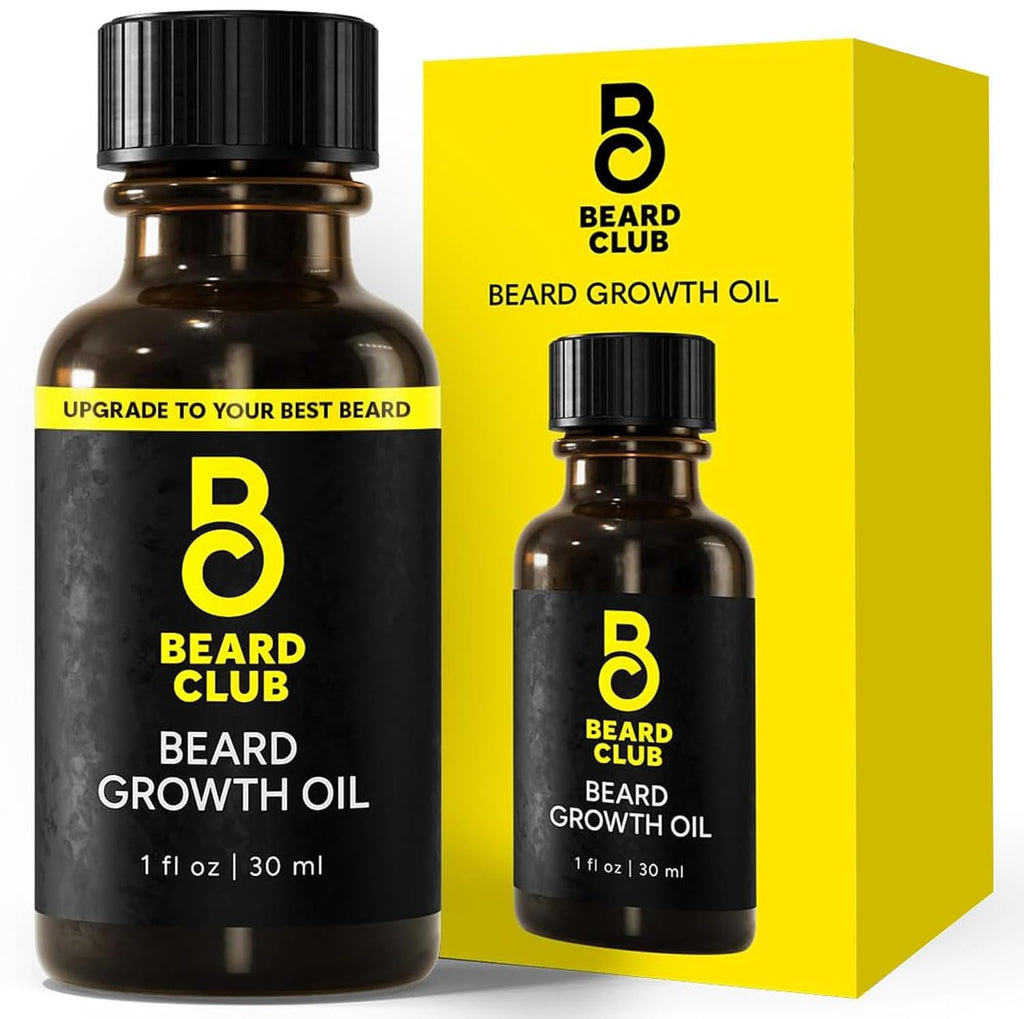 The Beard Club - Beard Growth Oil with Natural Castor & Avocado to Grow Thicker, Fuller Facial Hair, Fill in Patches and Stimulate Healthier Facial Hair Growth