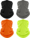 ROXUN Neck Gaiter, 4 Pack Summer Cooling Breathable Face Mask for Outdoors