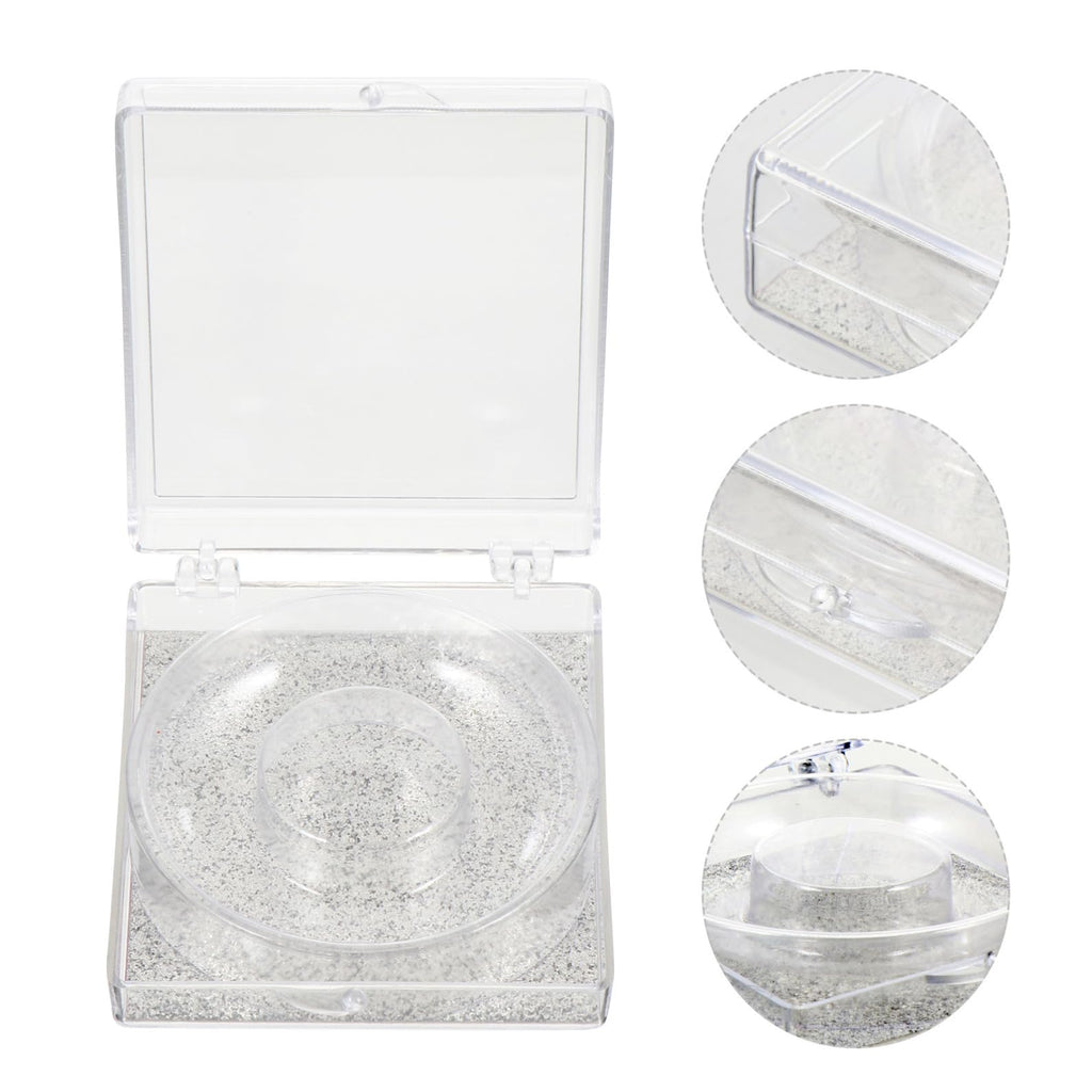 WOONEKY 6pcs Transparent False Eyelash Storage Box Compact Organizer for Packing and Travel Beauty Salons and Personal Use