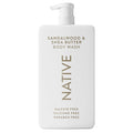 Native Sulfate Free Body Wash Contains Naturally Derived Ingredients | for Women & Men | Sandalwood & Shea Butter, 36 oz