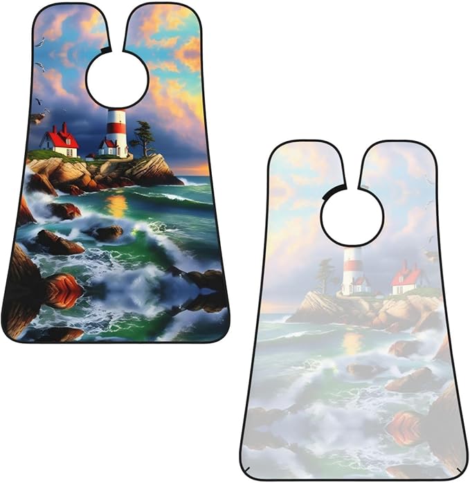 Loon Nature Bird Print Beard Bib Shaving Apron, Beard Hair Trimming Cape Gift For Dad