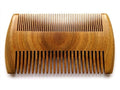 Myhsmooth Green Sandalwood Beard Comb, 4" Long Two Sides, Handmade Natural No Static Comb with Aromatic Scent for Long and Short Beards, Mustache Comb, Pack of 1 Pcs