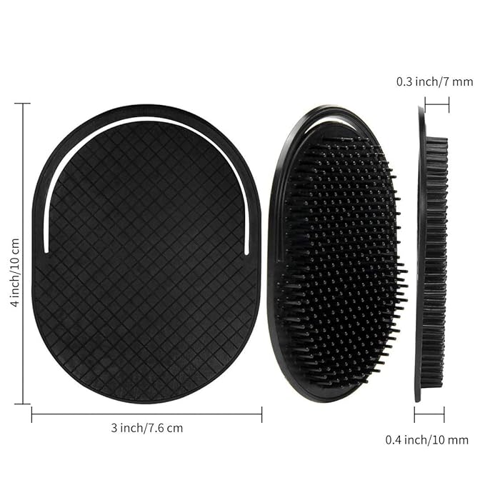 Rolybag Pocket Comb Hair Brush, 12 Count - Portable Hair Brush for Men, Women, and Pets, Creative Scalp Massage Brush Comb for Short and Curly Hair, Beards - Durable, Detangling, Softening