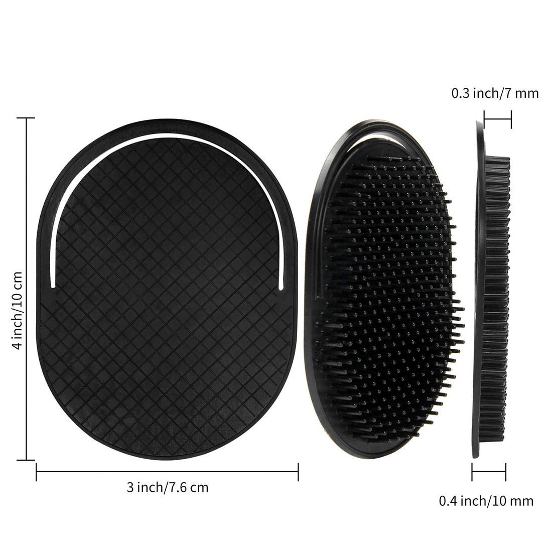 6Pcs shampoo pocket comb massage hair comb pocket palm brush comb portable hair comb beard comb creative scalp brush pocket combs for men and pets (6PA)