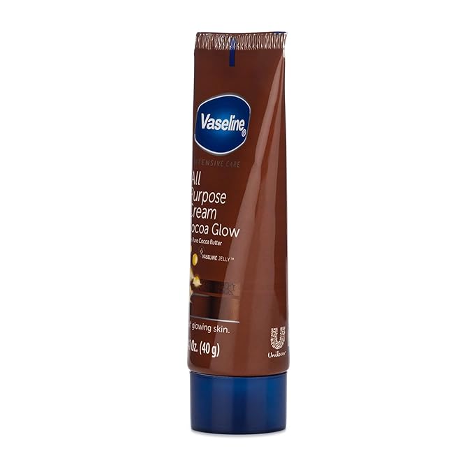 Vaseline All Purpose Cream Cocoa Glow, with Pure Cocoa Butter, 6-Pack, 1.41 FL Oz Each, 6 Tubes