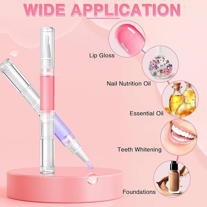 DupakSYS 3ml 100Pcs Nail Oil Pen, Empty Cuticle Oil Pen For Nail Growth
