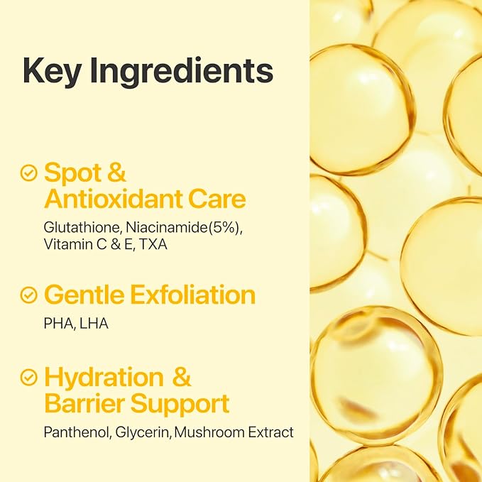 numbuzin No.5 Vitamin-Niacinamide Concentrated Pad, Daily Double-Sided Facial Pads with Glutathione, PHA & LHA for a Fresh, Radiant-Looking Skin Finish 180 ml (70 Pads)