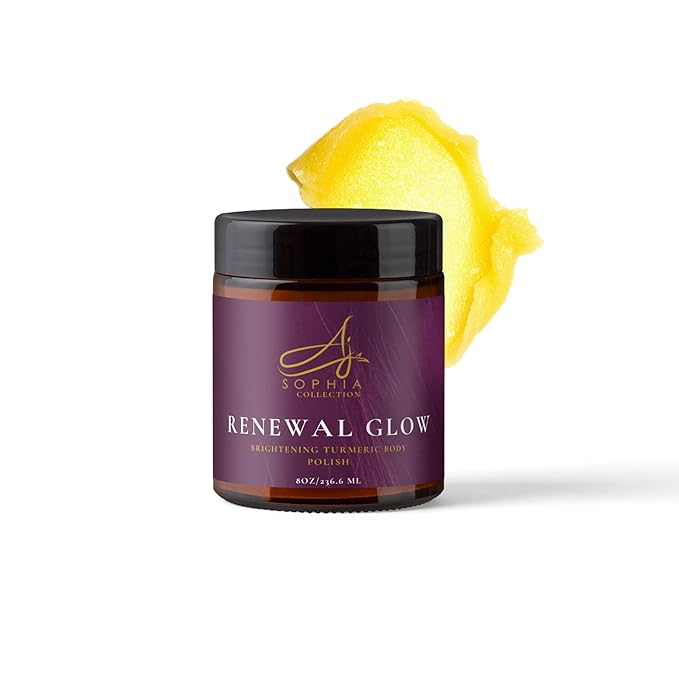 AJ Sophia's Renewal Glow Brightening Turmeric Body Polish Scrub, 8 Fl Oz (Pack of 1)