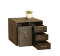 Juleduo Rustic Beauty Organizer 4 Drawers - kitchen storage Wooden Cosmetic Storage Box for Neat & Home Office Desk &Organize &Storing of Makeup Tools,Bathroom Counter-top(Black, L)