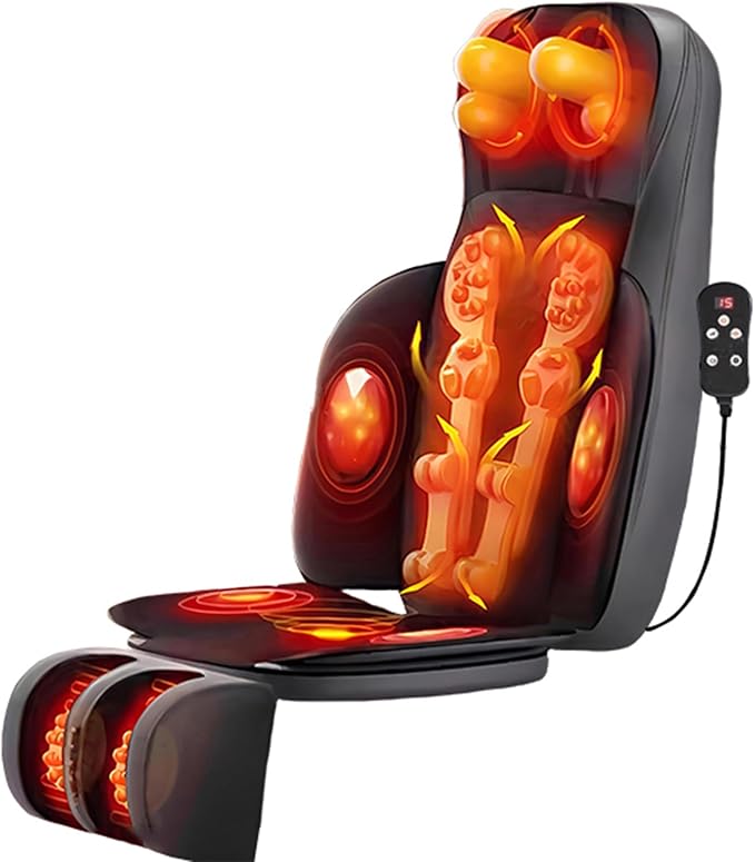 Lvrunben Shiatsu Back Massager with Heat, Electric Massage Cushion for Body