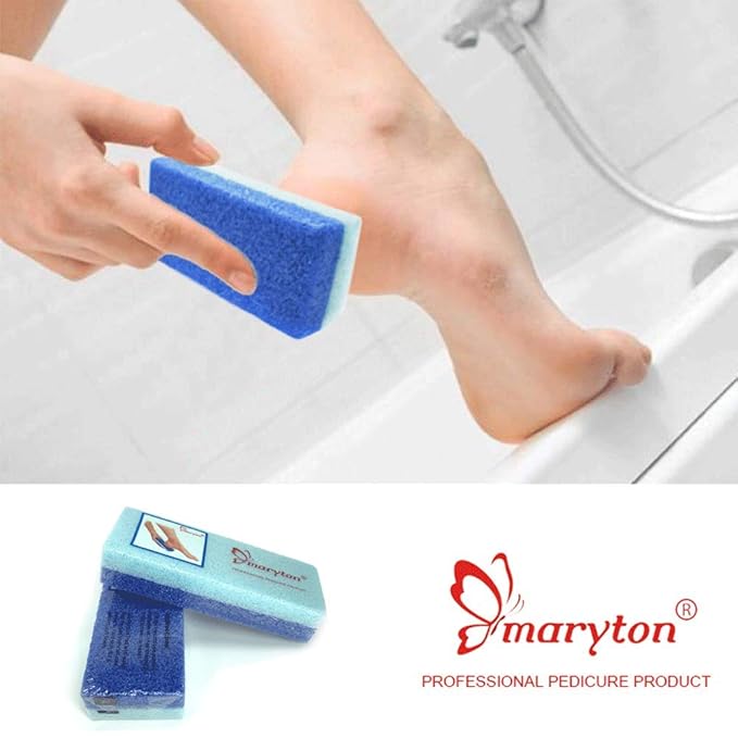 Maryton Foot Exfoliator File Pumice Scrubber Sponge Pedicure Tool, 2pcs