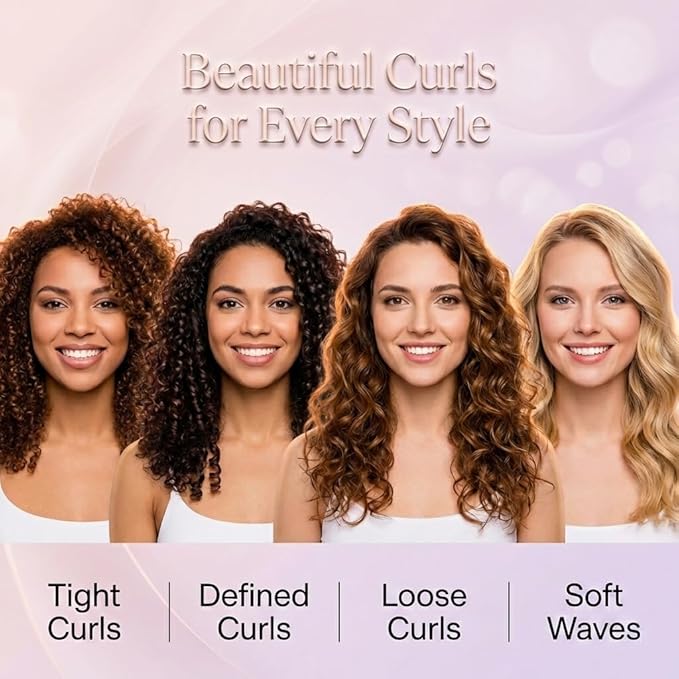 My Beauty Spot Flexi Rods Foam Hair Rollers -1/2" 5/8" 3/4" 1" Diameter- Professional Salon Quality 18 Pcs Rubber Hair Rollers for Long, Medium, and Short Hair, Hair Curlers to Sleep in for Women