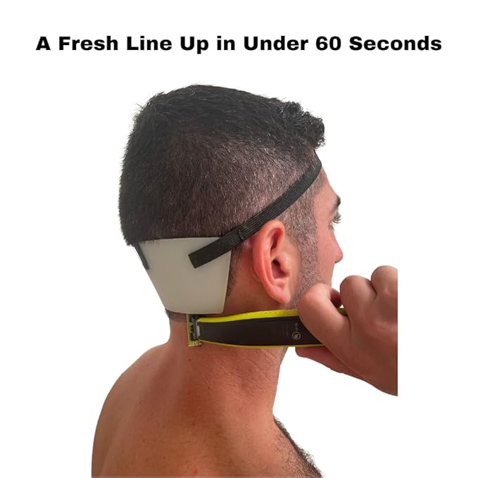 EdgUp Neckline Shaving Template for Men – Hands-Free DIY Haircut & Fade Guide, Flexible Silicone Neckline Trimmer Stencil, Original Since 2012