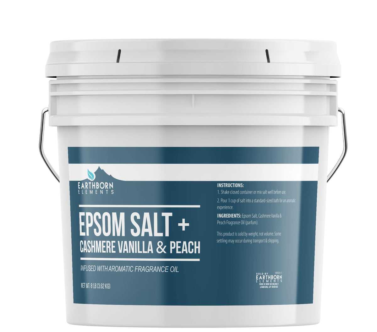 Earthborn Elements Lavender Epsom Salt, Infused with Essential Oil, Always Pure (1 Gallon)