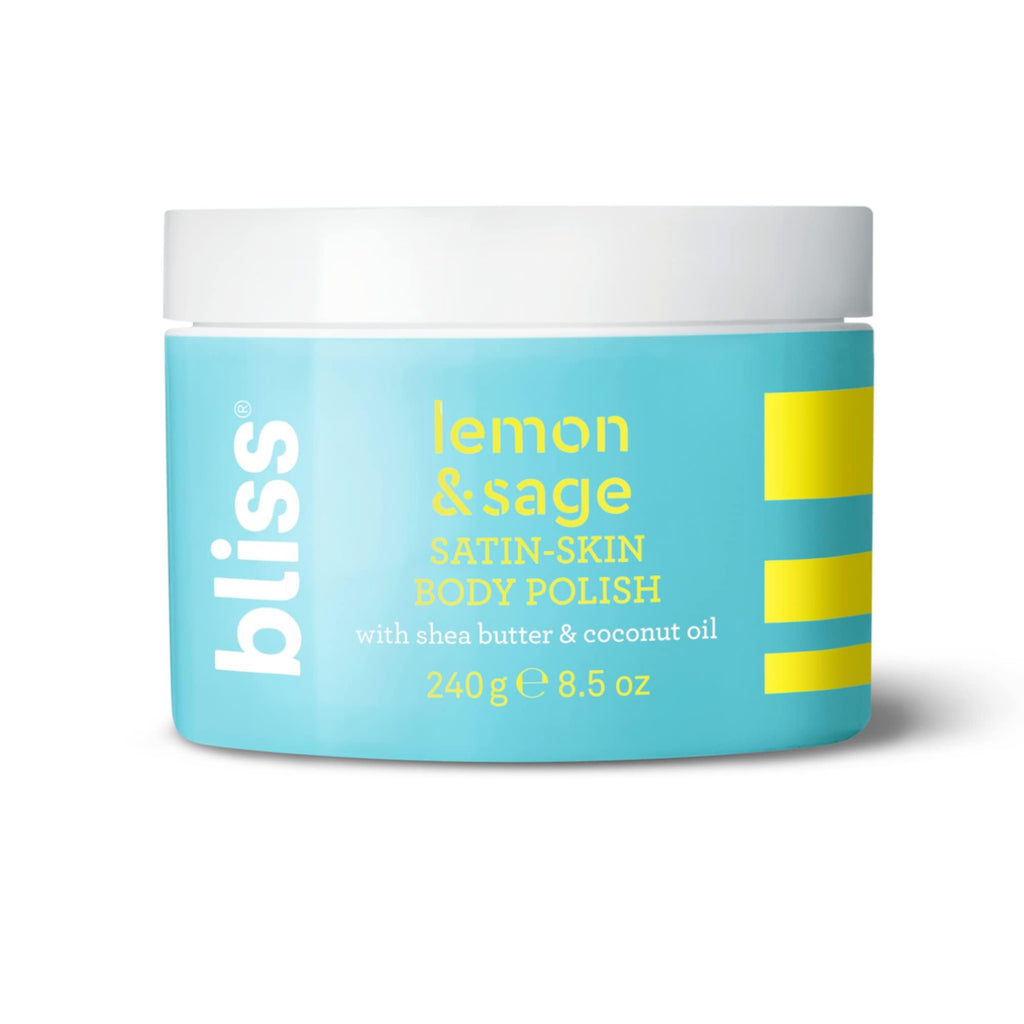 Bliss Satin-Skin Lemon and Sage Body Polish Scrub - 8.5 Oz - Gentle Formula