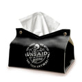 Skeleton Funny Tissue Box Cover Rectangle, Gothic Skull Tissue Box Holder, Black Facial Paper Case for Bathroom Kitchens Livingroom, Halloween Kitchen Accessories Gifts for Women Home 9.8x5.9x5.9