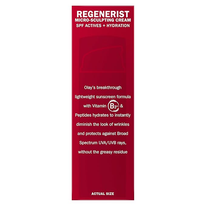 Olay Regenerist Advanced Anti-Aging Face Moisturizer for All Skin Types, Micro-Sculpting Cream with Broad Spectrum SPF 30, Reduces Wrinkles, Firms and Plumps Skin, Dermatologist Tested, 1.7 oz