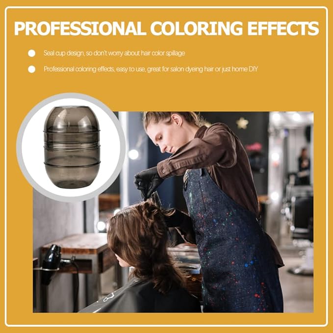 KALLORY Hair Dye Cup, Hair Color Shaker Bowl Plastic Salon Mixing Bowl Hair Color Mixing Tools for Barbershop Home