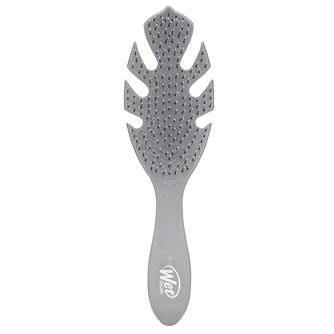 Wet Brush Go Green Hair Detangler Brush, Grey - Detangling Hair Brush - Ultra-Soft IntelliFlex Bristles Glide Through Tangles & Gently Loosens Knots While Minimizing Pain, Split Ends & Breakage