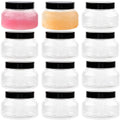 TUZAZO 8 Oz Premium Plastic Tuscany Jars with Lids, 12 Pack