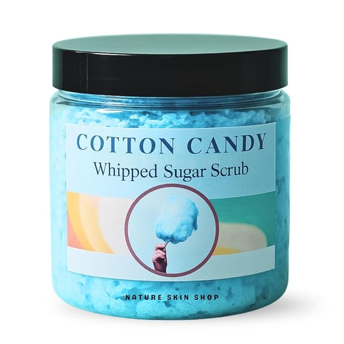 Nature Skin Shop Vanilla Cloud Spun Sugar Whipped Polish – Luxurious Whipped Exfoliating Body Scrub, 8oz