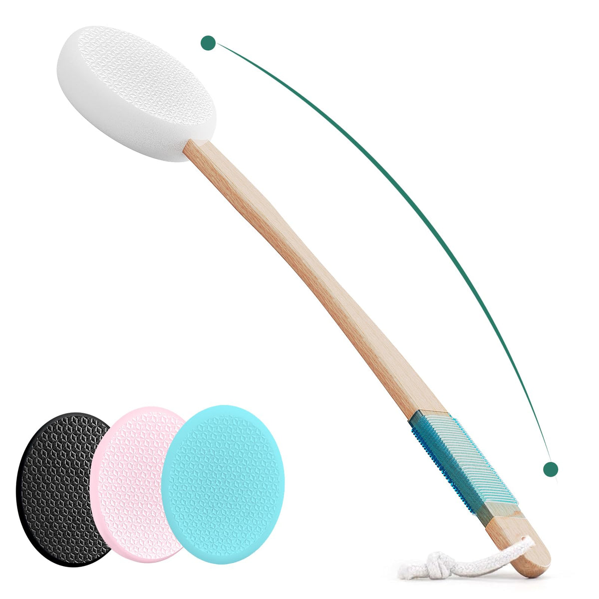 Svarvns Back Lotion Applicator with 4 Replaceable Pads, Colorful