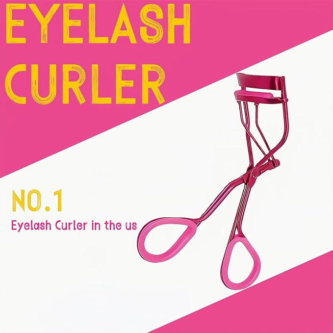 Acavado Professional Eyelash Curler with Lash Comb – Award-Winning Design – Pinch-Free, Effortless Curl for a Lash-Lift Effect in Seconds, Perfect for Home or Travel, Rose