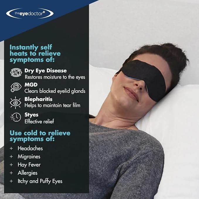 The Eye Doctor Click & Go – Instant Reusable Gel Pack Hot Eye Compress for Dry Eye, Blepharitis and MGD Treatment – Use The Eye Mask Anywhere Instantly, no Need to Microwave