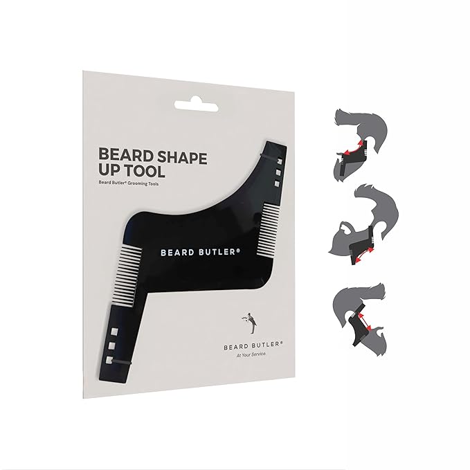Beard Shape Up Tool by Beard Butler – Beard Template & Lineup Tool – Achieve Sharp Edges, Clean Lines & Perfect Symmetry – Shaping Guide for Jawline & Neckline