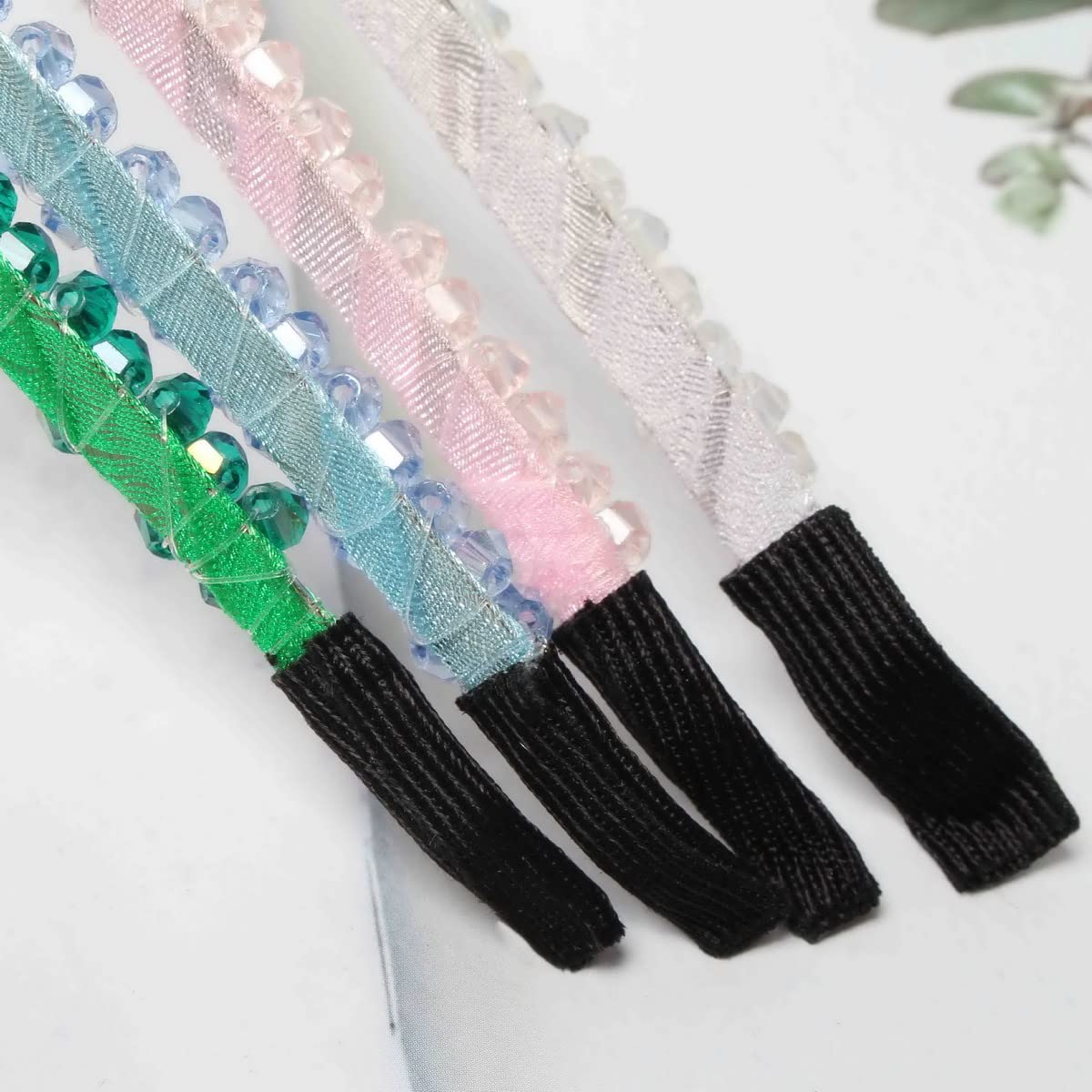 Cuizhiyu Crystal Rhinestone Headbands for Women Crystal Headbands (Color B)
