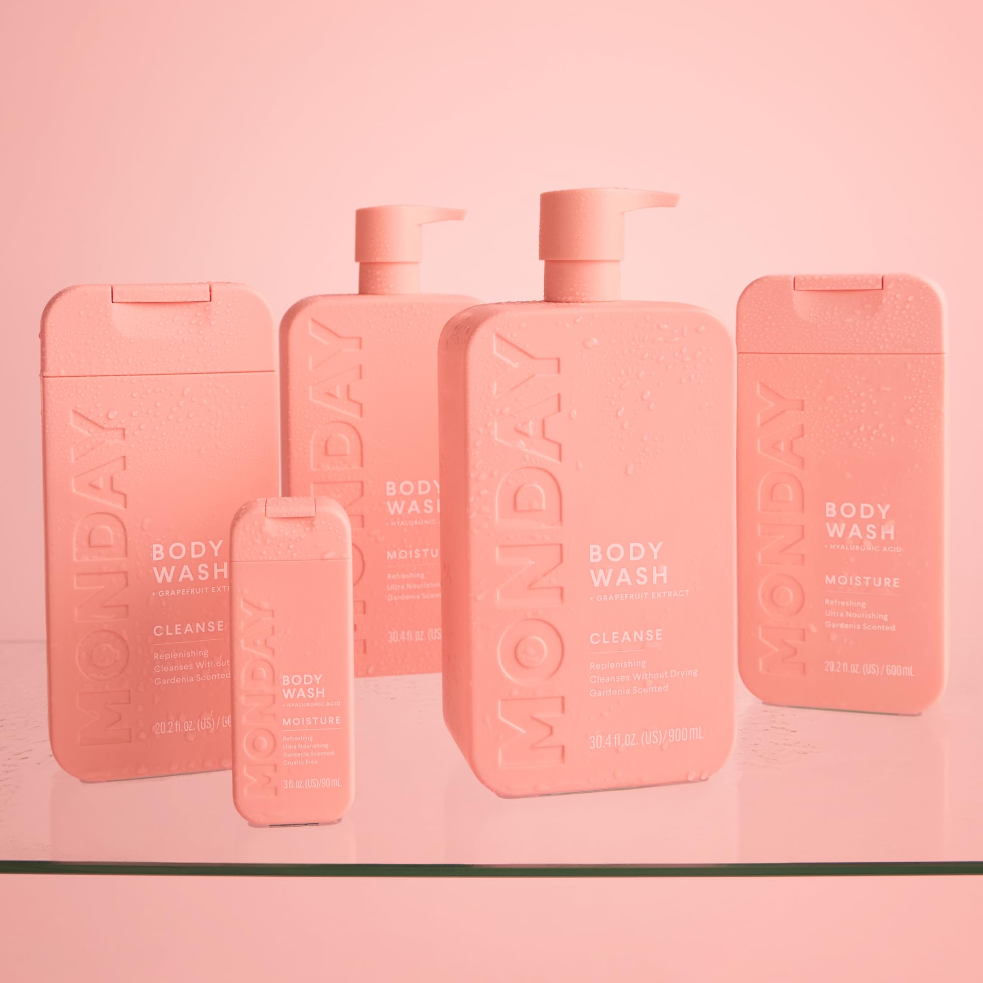 MONDAY HAIRCARE MOISTURE Body Wash in Fresh Gardenia with Hyaluronic Acid & Shea Butter for All Skin Types, 900 mL