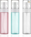 Travel Spray Bottles TSA Approved 3 Pack (2.2oz/65ml), Leak Proof Fine Mist Refillable Empty Plastic Spray Bottles for Perfume, Essential Oils, Toners, Hair & Face Mist (65 ml)