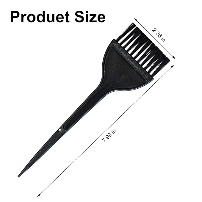 12-Pack Hair Dye Brushes - Reusable Applicator Brushes for Hair Stylists, Salon Use, and Home DIY Dyeing for Men and Women (12 Pack)