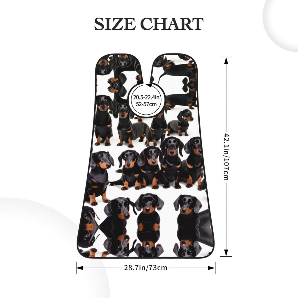YQxwJL Dachshund Weiner Pet Dog Print Beard Bib Shaving Apron, Beard Hair Trimming Cape Gift For Dad